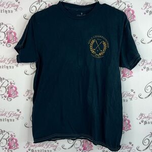 Goodie two sleeves tshirt tee Golf Championship California Blue Tee gold yellow